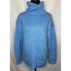 AMERICAN EAGLE Oversized Blue Turtleneck Pullover Sweater Women's XS NWT‎